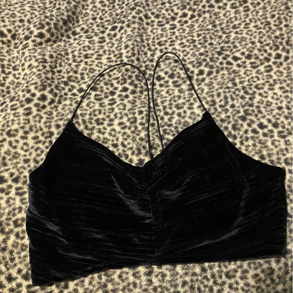 Wild Fable Black Velvet Cami Top